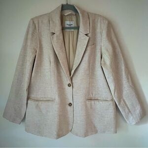 Abercrombie & Fitch Linen Blend size L Beige Women's Blazer